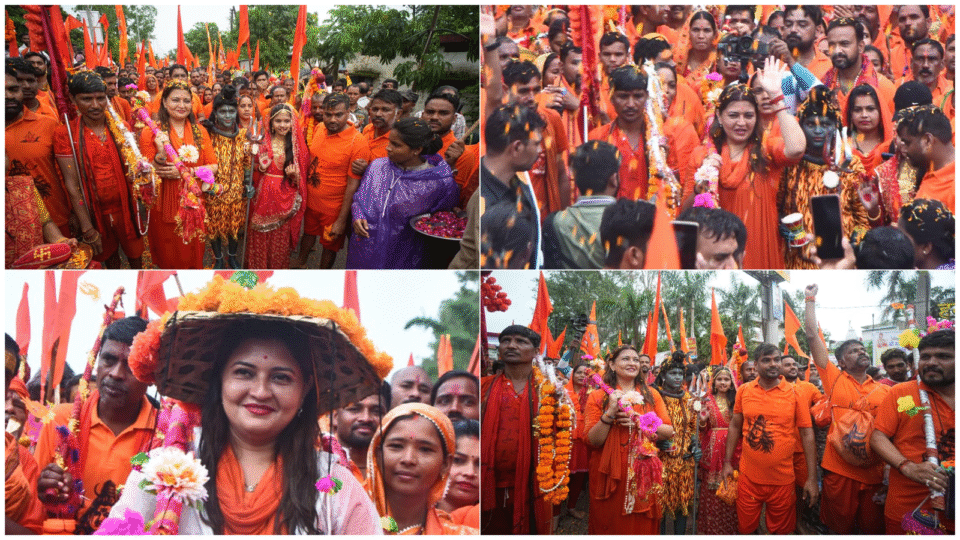 पंडरिया विधायक भावना बोहरा और कांवड़ियों ने यात्रा के पांचवे दिन मोहतरा से यात्रा प्रारंभ कर डोंगरिया महादेव का किया जलाभिषेक, पंडरिया नगर में स्वागत के लिए उमड़ा शिवभक्तों का जन सैलाब